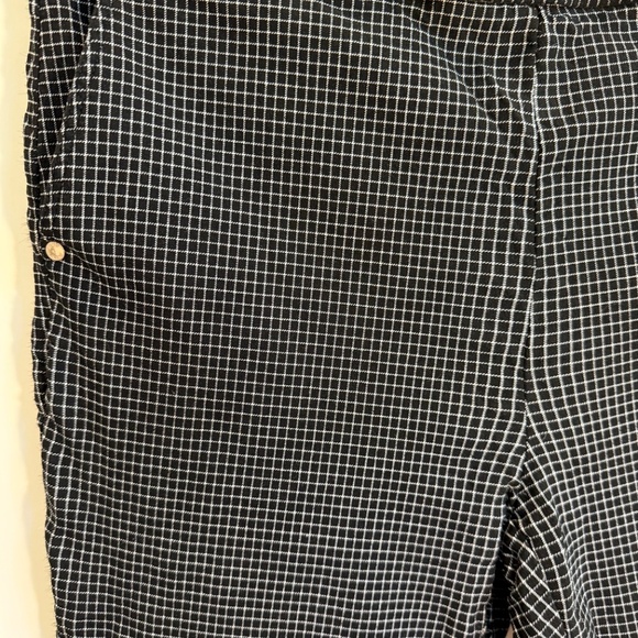 Anne Klein black and  white checkered trouserd - Picture 3 of 5